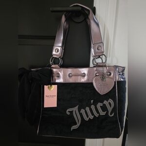 NWT Juicy Couture Vintage Dreams Tote - Liquorice/Gunmetal
